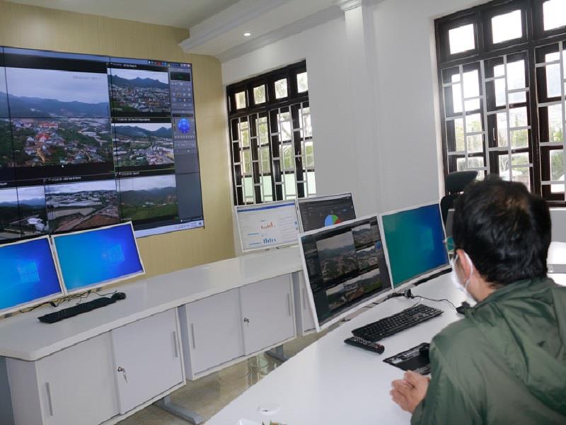 Huyện Lạc Dương đưa vào vận hành thử nghiệm Trung tâm điều hành thông minh
