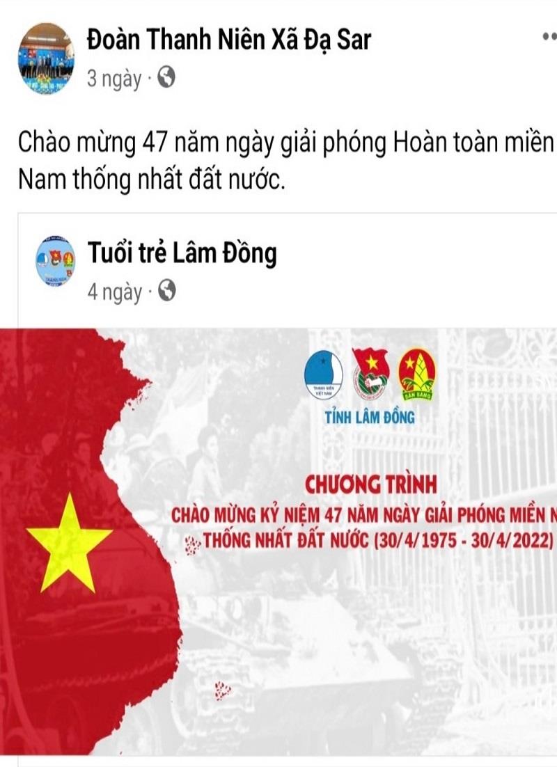 Trang Fanpage “Đoàn thanh niên xã Đạ Sar” phát huy tích cực công tác tuyên truyền, định hướng, tập hợp đoàn viên thanh thiếu niên