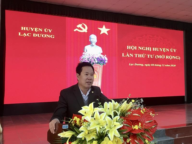 Đồng chí Phạm Triểu - TUV, Bí thư Huyện ủy kết luận hội nghị