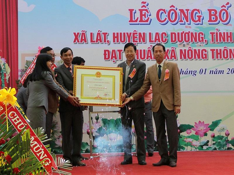 Xã Lát về đích nông thôn mới. Ảnh: baolamdong.vn