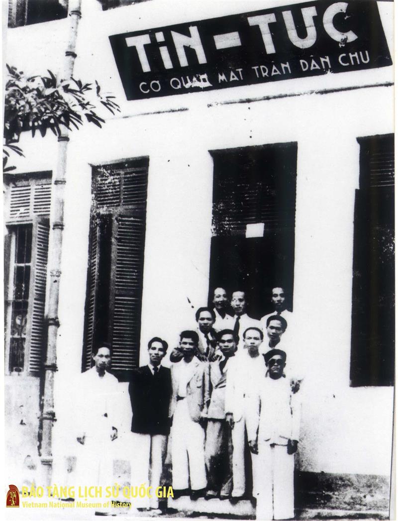 Trụ sở báo “Tin tức”, cơ quan ngôn luận của Mặt trận Dân chủ tại số nhà 105 phố Henri d’Orléan, Hà Nội, năm 1938 (nay là phố Phùng Hưng). Ảnh: baotanglichsu.vn