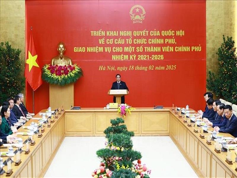 Thủ tướng Phạm Minh Chính chủ trì Hội nghị. Ảnh: Dương Giang/TTXVN