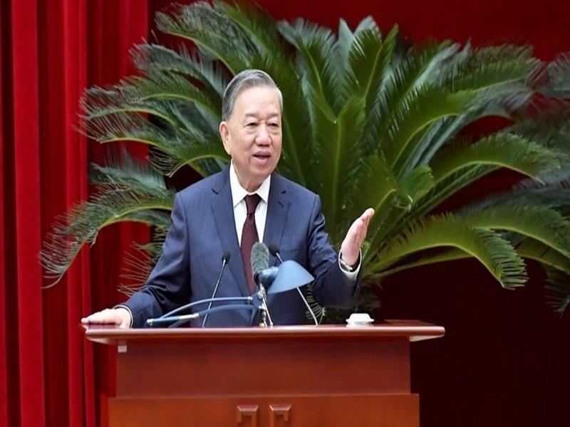 Tổng Bí thư Tô Lâm phát biểu chỉ đạo tại Hội nghị.