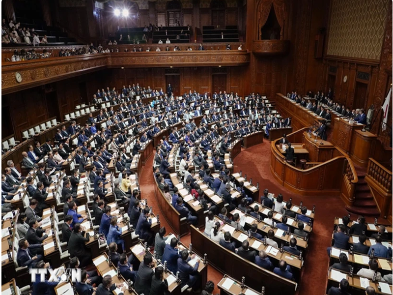 Toàn cảnh một phiên họp Quốc hội Nhật Bản ở Tokyo. (Ảnh: Kyodo/TTXVN).