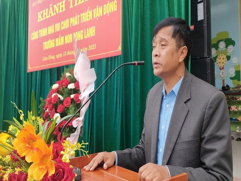 Đồng chí Cil Poh - Phó Chủ tịch UBND huyện phát biểu tại buổi lễ