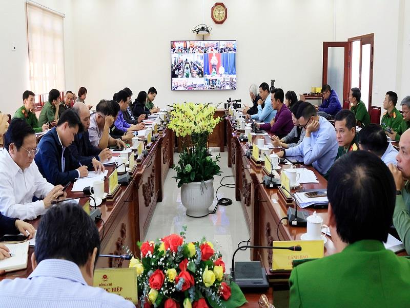 Quang cảnh Hội nghị tổng kết công tác phòng, chống tội phạm trên địa bàn tỉnh năm 2024
