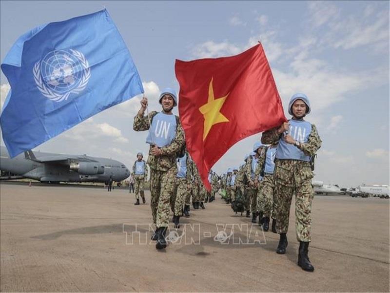 Tham gia hoạt động gìn giữ hòa bình Liên hợp quốc là một điểm sáng trong công tác đối ngoại quốc phòng. Ảnh: TTXVN