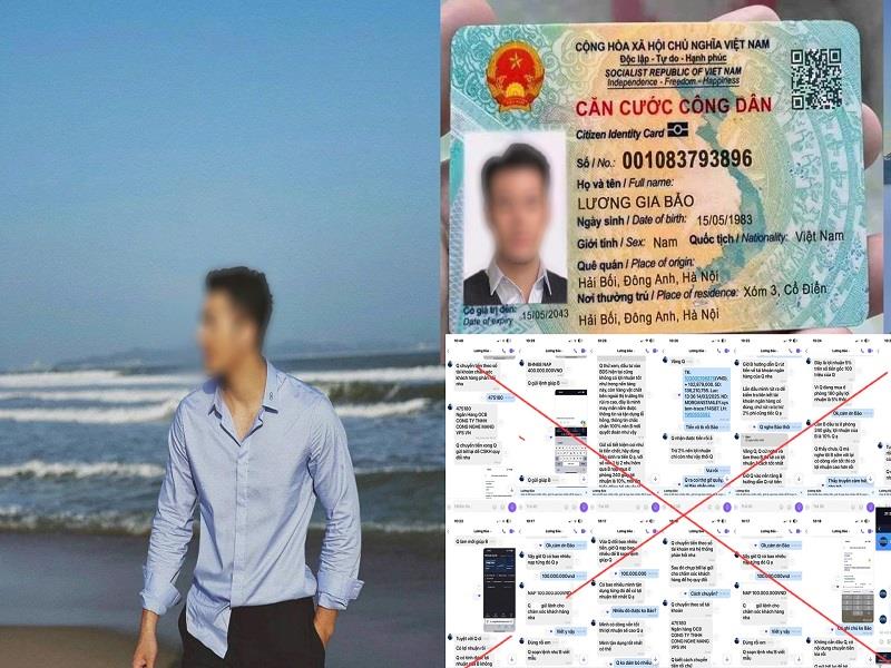 Đối tượng cung cấp hình ảnh, thẻ CCCD giả mạo để tạo niềm tin với nạn nhân