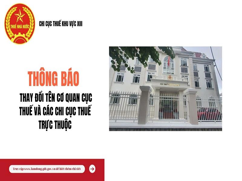 Chi cục Thuế khu vực XIII với địa chỉ tại Số 01, Đường Trần Phú, thành phố Đà Lạt, tỉnh Lâm Đồng