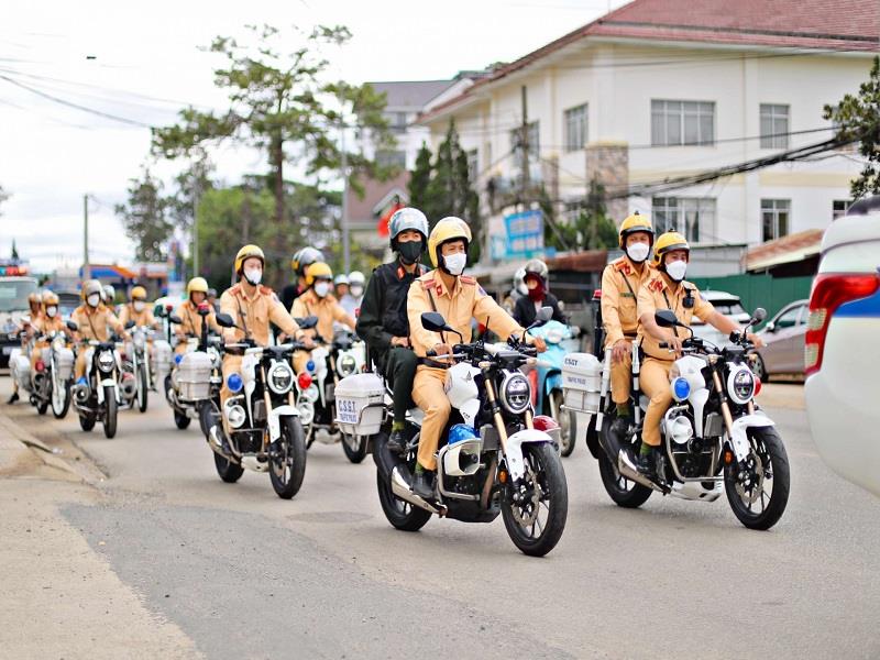 Công an TP Đà Lạt ra quân đảm bảo an ninh trật tự