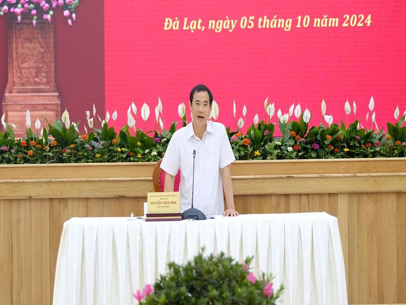Đồng chí Nguyễn Thái Học - Quyền Bí thư Tỉnh ủy chủ trì buổi tiếp công dân tại Tỉnh ủy Lâm Đồng