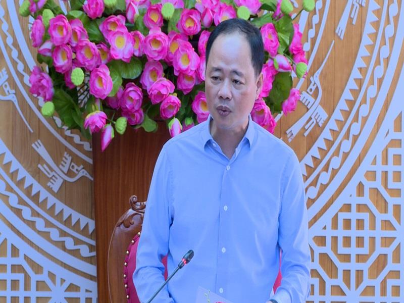 Đồng chí Trần Hồng Thái - Phó Bí thư Tỉnh ủy, Chủ tịch UBND tỉnh Lâm Đồng phát biểu