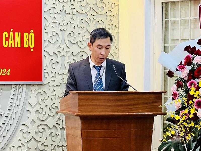 Đồng chí Vũ Tuấn Anh phát biểu nhận nhiệm vụ