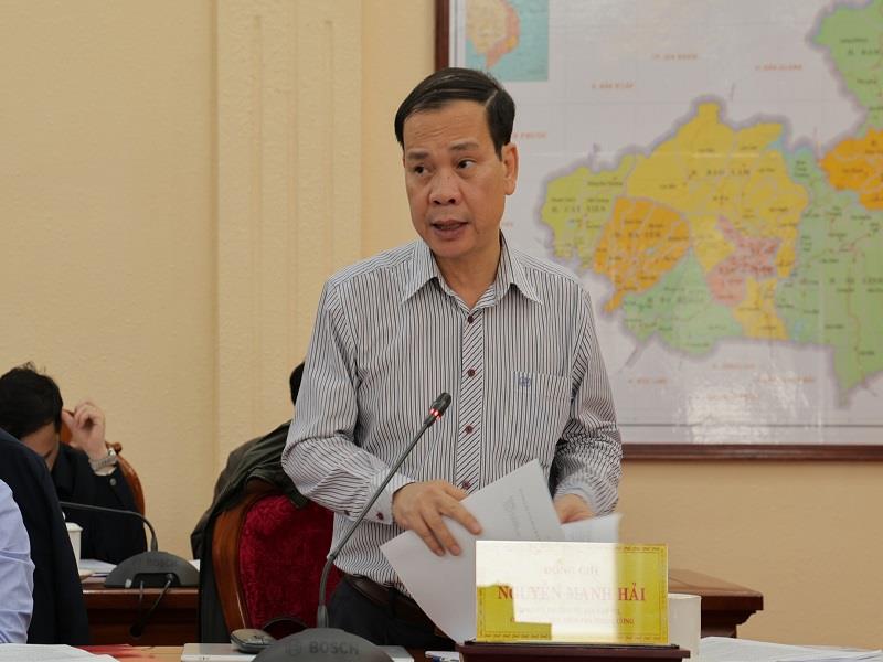 Đại diện Đoàn Kiểm tra trình bày Dự thảo Báo cáo kết quả kiểm tra