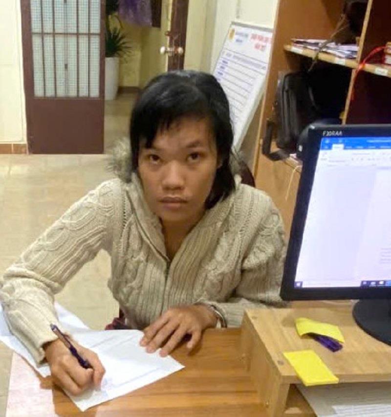 Đối tượng Nguyễn Thuý Duy tại cơ quan Công an