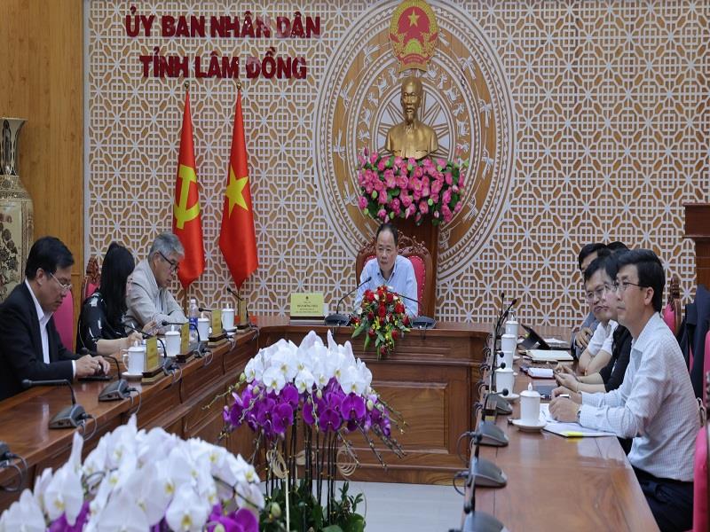 Quang cảnh tại đầu cầu UBND tỉnh Lâm Đồng