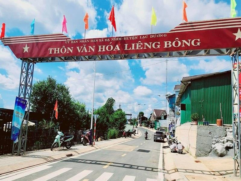 Công trình đường giao thông nông thôn Liêng Bông có chiều dài gần 1km