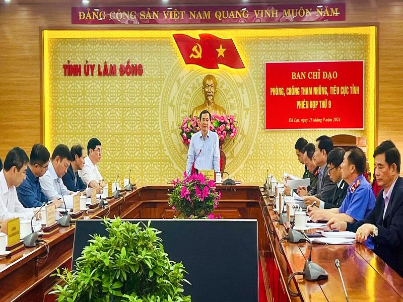 Quang cảnh Phiên họp lần thứ 9 của Ban Chỉ đạo PCTNTC tỉnh Lâm Đồng