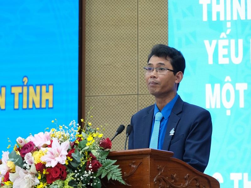 Bí thư Tỉnh Đoàn Ndu Ha Biên phát biểu đề dẫn đối thoại