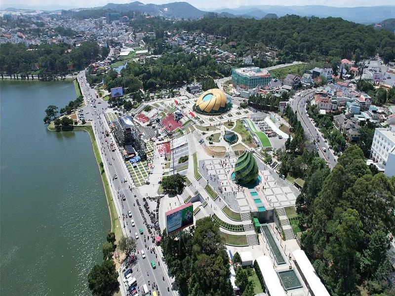 Khu vực trung tâm thành phố Đà Lạt, tỉnh Lâm Đồng hiện nay. Ảnh: Chính Thành