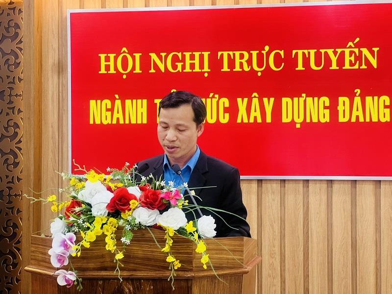 Đồng chí Lê Quang Viên - Trưởng Phòng Bảo vệ chính trị nội bộ Ban Tổ chức Tỉnh uỷ quán triệt quy định về một số vấn đề bảo vệ chính trị nội bộ Đảng