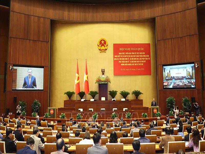Tổng Bí thư Tô Lâm phát biểu chỉ đạo Hội nghị toàn quốc quán triệt, triển khai tổng kết việc thực hiện Nghị quyết số 18-NQ/TW