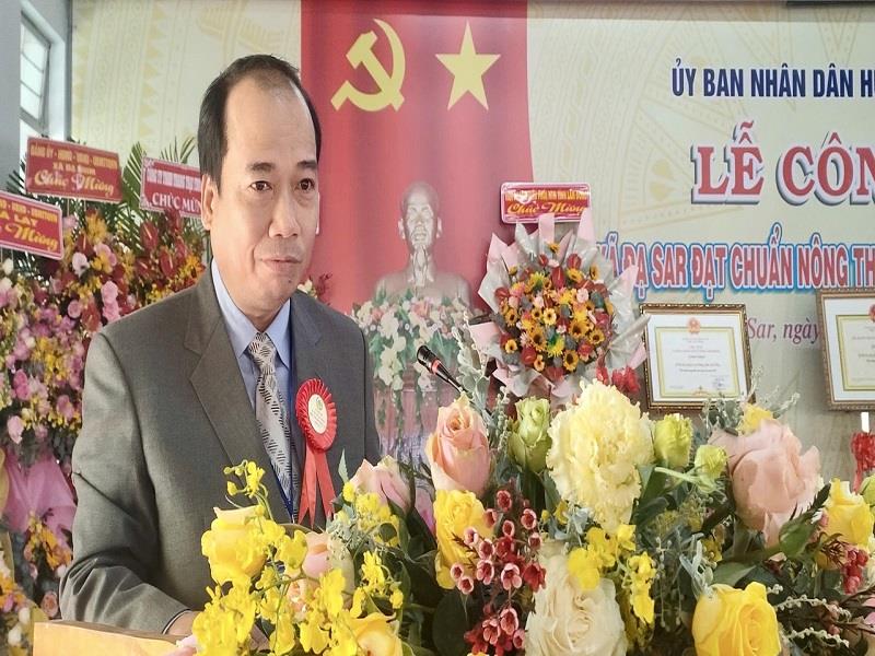 Phó Chủ tịch UBND huyện Lê Chí Quang Minh phát biểu tại Lễ công bố