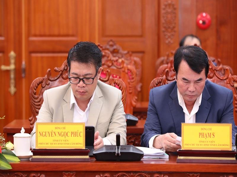 Lãnh đạo UBND tỉnh Lâm Đồng dự buổi làm việc