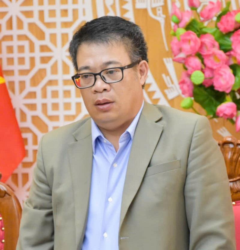 Phó Chủ tịch UBND tỉnh Nguyễn Ngọc Phúc phát biểu tại buổi họp báo