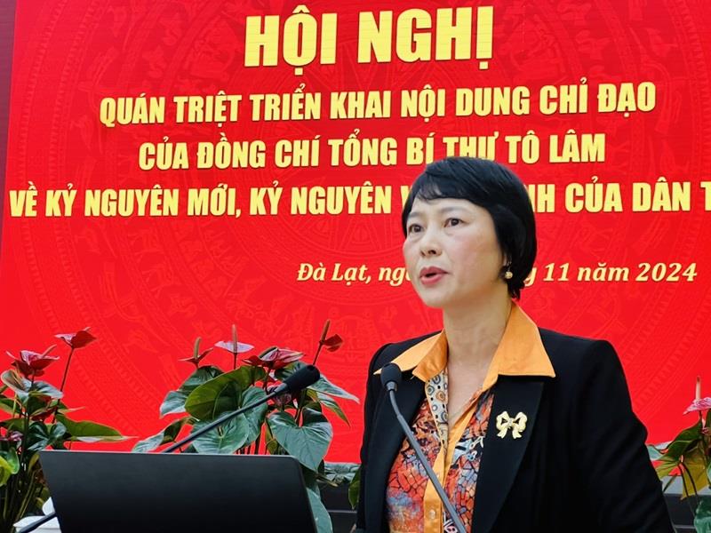 Đồng chí Phạm Thị Phúc - Phó Bí thư Tỉnh uỷ, Chủ tịch HĐND tỉnh quán triệt kết luận chỉ đạo của đồng chí Tổng Bí thư Tô Lâm - Trưởng Ban Chỉ đạo Trung ương về phòng, chống tham nhũng, lãng phí, tiêu cực tại cuộc họp Thường trực Ban Chỉ đạo
