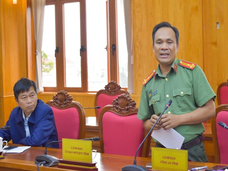 Đại diện Công an tỉnh thông tin tình hình an ninh chính trị, trật tự an toàn xã hội tại các vùng đồng bào DTTS tỉnh