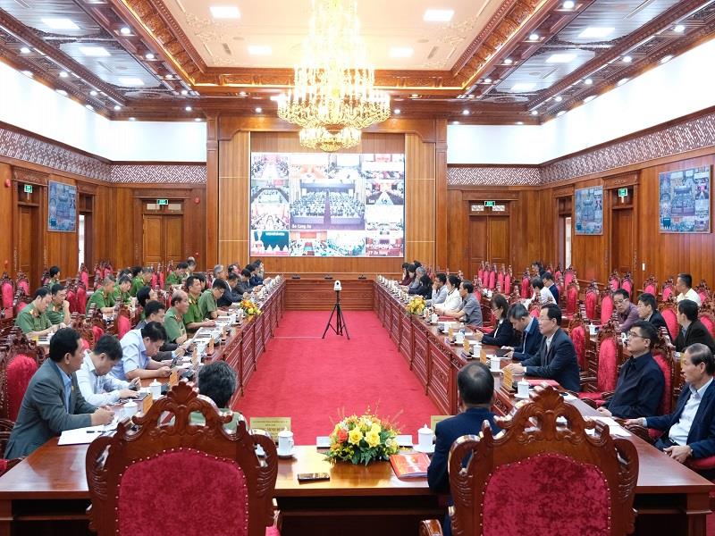 Quang cảnh Hội nghị tại điểm cầu tỉnh Lâm Đồng