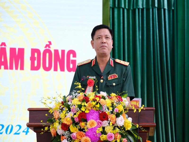 Trung tướng Nguyễn Trường Thắng - Tư lệnh Quân khu 7 phát biểu chỉ đạo tại Đại hội