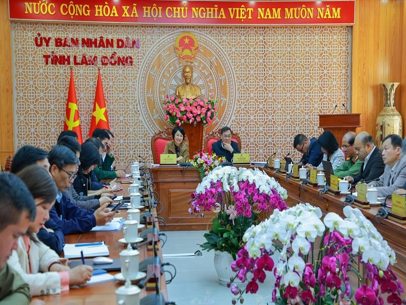 Quang cảnh tại điểm cầu tỉnh Lâm Đồng
