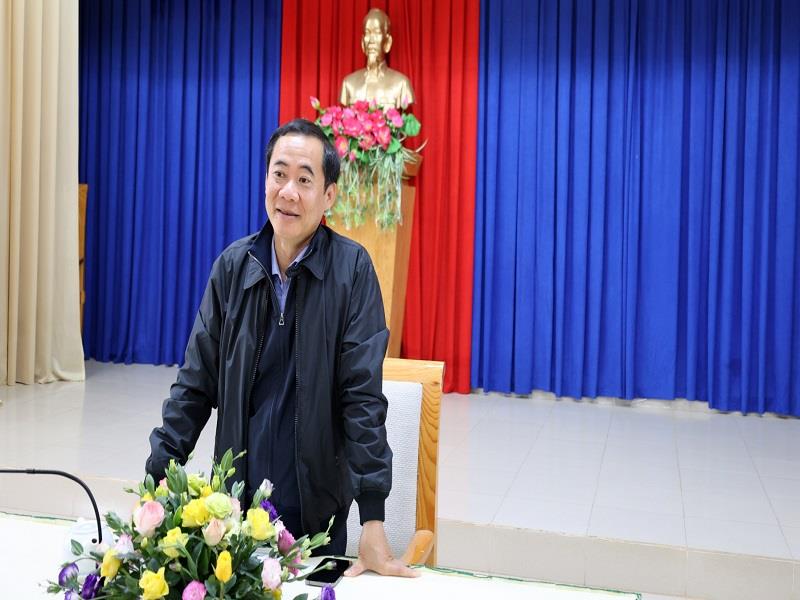 Quyền Bí thư Tỉnh ủy phát biểu chỉ đạo tại buổi làm việc với Đảng ủy, UBND thị trấn Lạc Dương