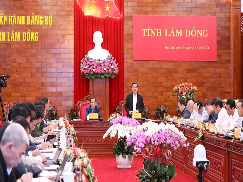 Phó Thủ tướng Trần Hồng Hà phát biểu chỉ đạo tại buổi làm việc