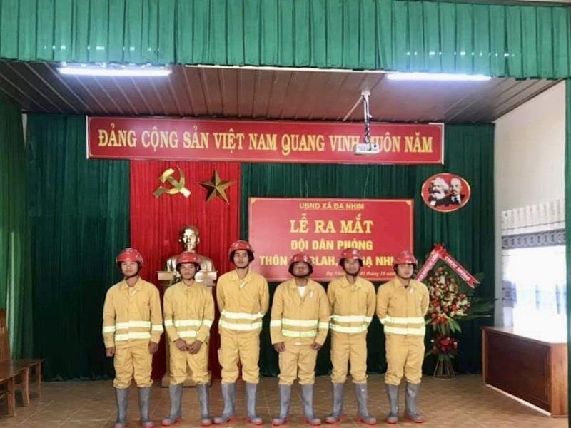 Đội Dân phòng thôn Đablah xã Đạ Nhim