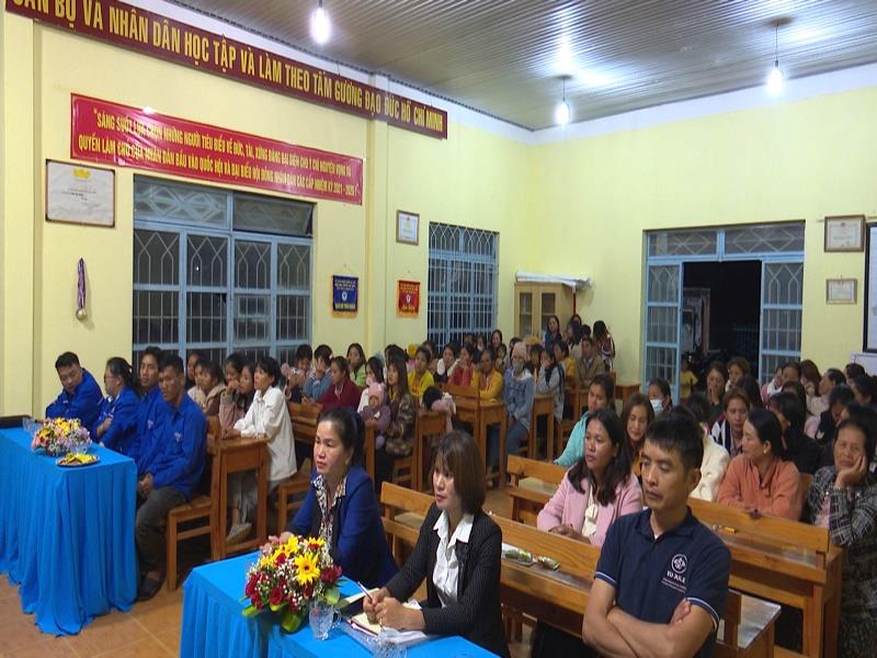 Hội thi đã thu hút đông đảo hội viên phụ nữ và lực lượng đoàn viên, thanh niên tham gia