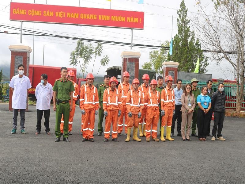 Các lực lượng tham gia chữa cháy tình huống giả định