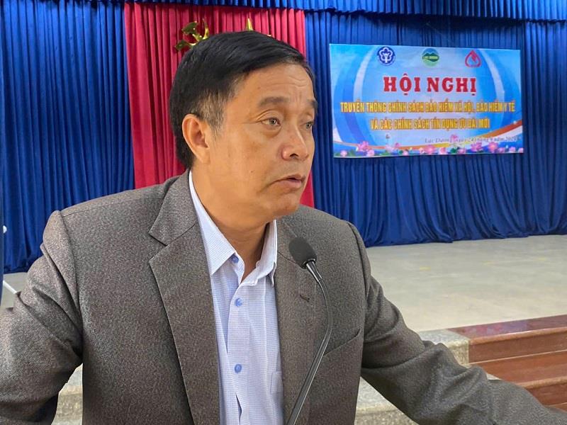 Đồng chí Cil Poh - Phó Chủ tịch UBND huyện phát biểu khai mạc Hội nghị