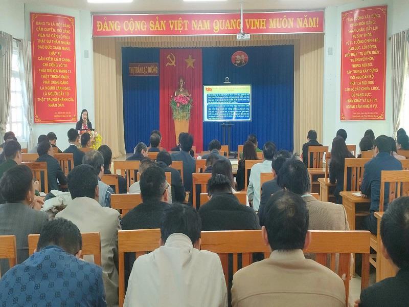 Quang cảnh Hội nghị tại điểm cầu của huyện