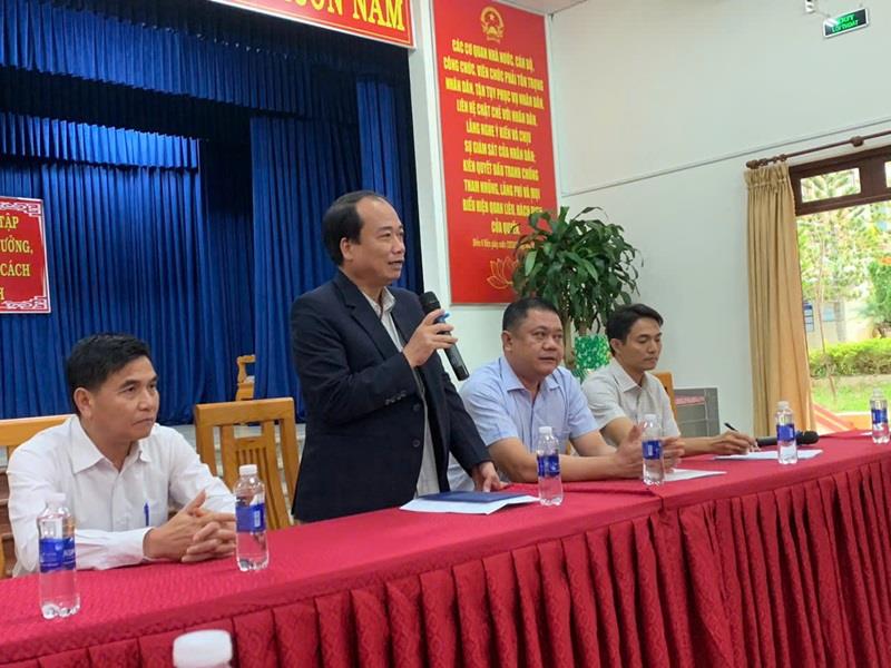 Lãnh đạo huyện Lạc Dương phát biểu chia sẻ kinh nghiệm