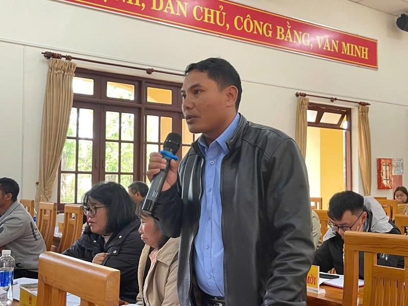 Các xã tham gia phát biểu ý kiến tại hội nghị