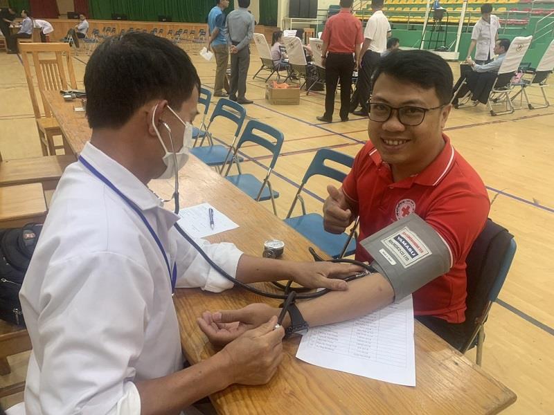 Đoàn viên Lê Thanh Nam tại xã Lát đã tham gia hiến máu lần thứ 6