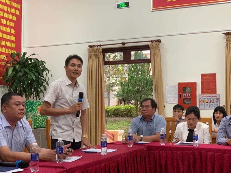 Lãnh đạo huyện Dương Minh Châu phát biểu chia sẻ kinh nghiệm