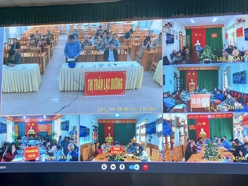 Lễ hưởng ứng phát động được kết nối trực tuyến đến các điểm cầu cấp xã 