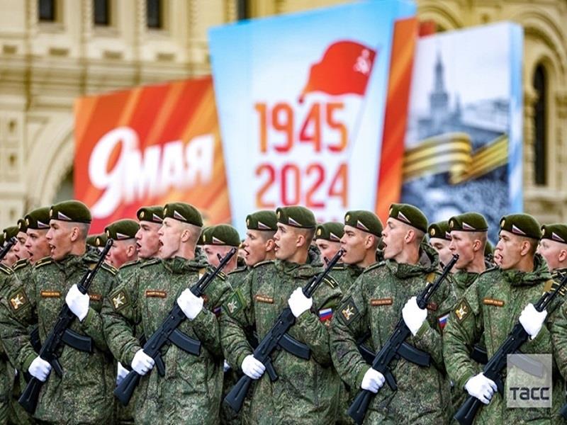 Lễ duyệt binh kỷ niệm 79 năm Ngày Chiến thắng phát xít diễn ra tại Quảng trường Đỏ (Moscow, Nga). Ảnh: TASS