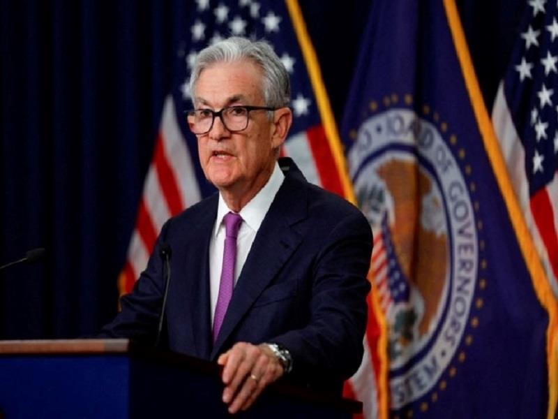 Chủ tịch FED Jerome Powell trong họp báo hôm 20/9. Ảnh: Reuters