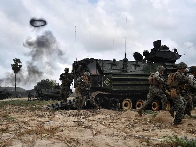 Binh sĩ Mỹ tham gia cuộc tập trận Hổ mang Vàng tại tỉnh Rayong, Thái Lan ngày 28/2/2020. Ảnh: AFP/ TTXVN
