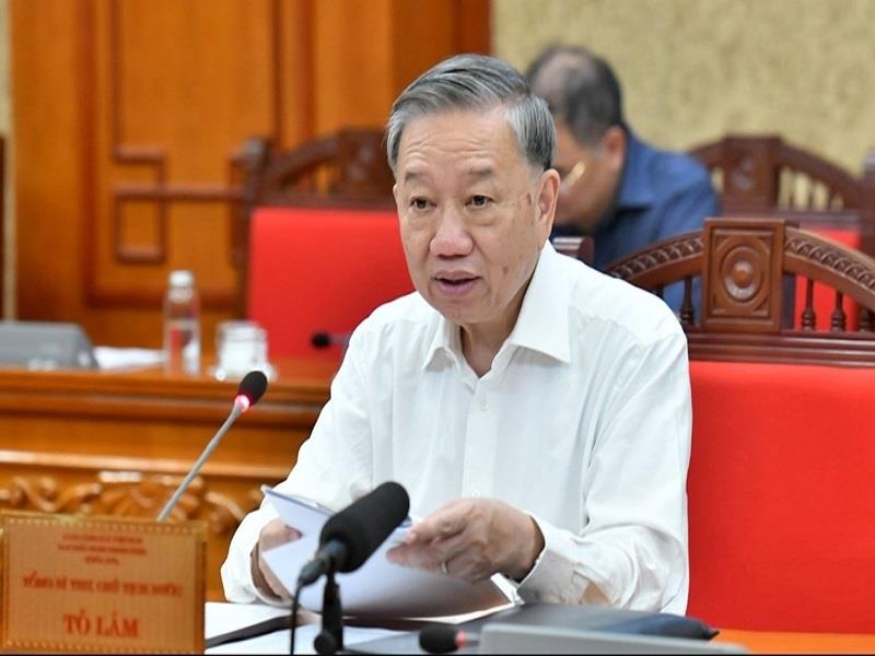 Tổng Bí thư, Chủ tịch nước Tô Lâm chủ trì cuộc họp Bộ Chính trị